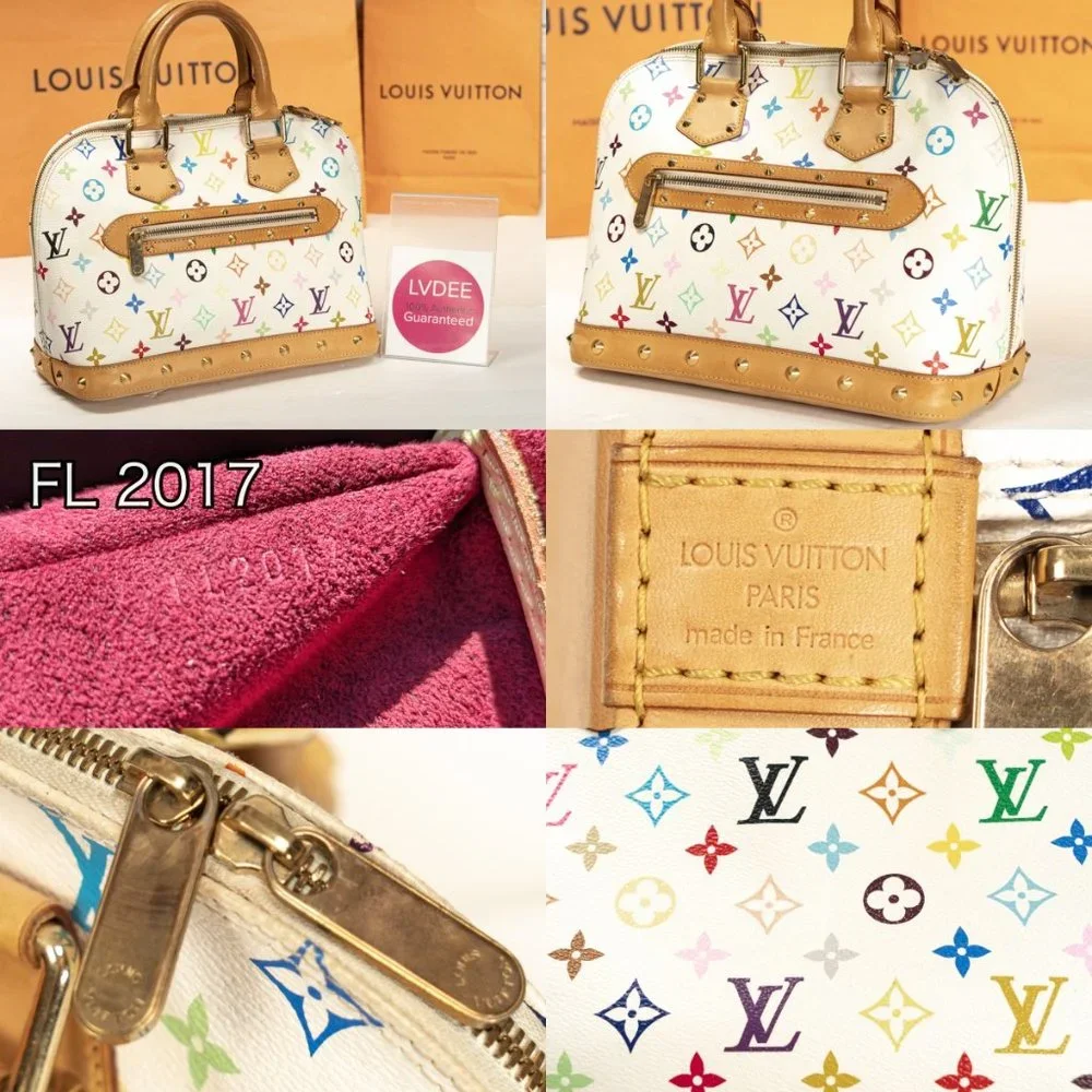 LOUIS VUITTON Alma PM Multicolor White Takashi Murakami - EUC - Picture 4 of 16